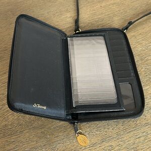 Black Leather Women’s Crossbody Bag. St Thomas. Vintage.